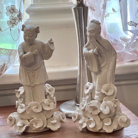 Pair of blanc de Chine porcelain figurines - Picture 14 of 16